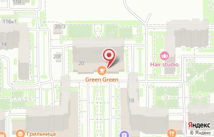 Кофейня Green Green на улице Дмитрия Мартынова на карте