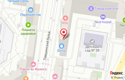 Магазин DRINX на Ильинском бульваре на карте