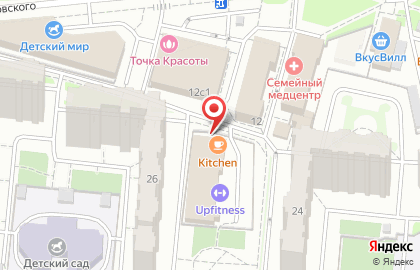 Сеть семейных кафе Kitchen на улице Маяковского на карте