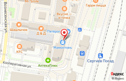 Торгово-производственная компания Экоокна на Кооперативной улице в Сергиевом Посаде на карте