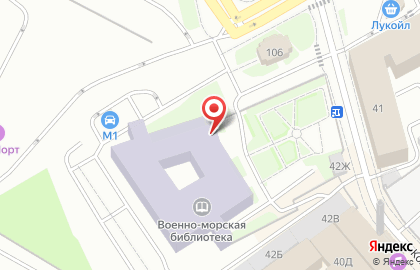 Центральная военно-морская библиотека в Санкт-Петербурге на карте