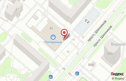 Дискаунтер Пятёрочка на проспекте Шинников в Нижнекамске на карте