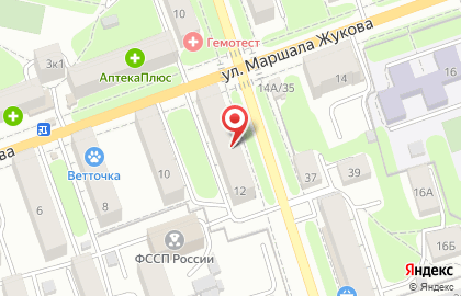 Детско-юношеский центр Галактика на улице Маршала Жукова на карте