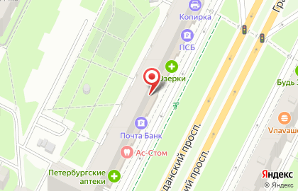 Продовольственный магазин на Гражданском проспекте на карте