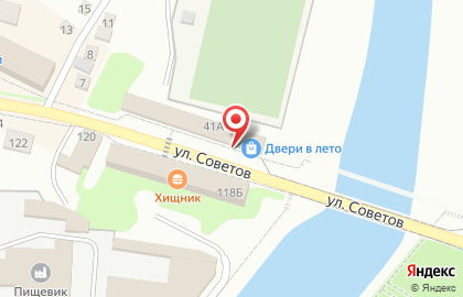 Магазин Двери в лето на улице Советов на карте