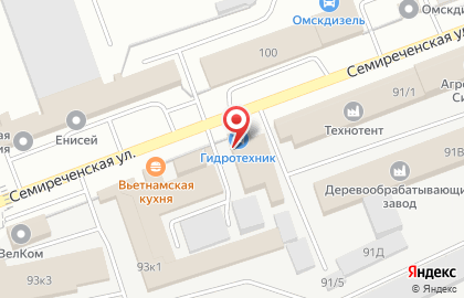 Компания по ремонту и техническому обслуживанию машин и оборудования Гидротехник на Семиреченской улице на карте