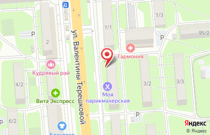 Ювелирный магазин Золотое яблоко на улице Валентины Терешковой на карте