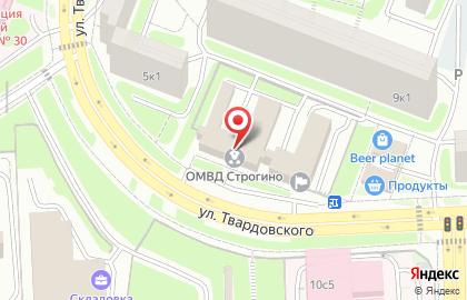 Отдел МВД России по району Строгино г. Москвы на карте