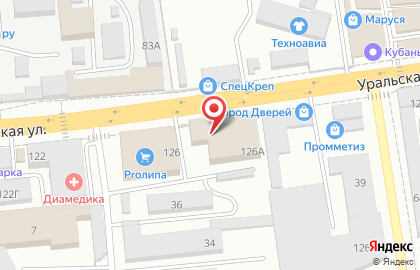 Торговый дом Пинскдрев на Уральской на карте