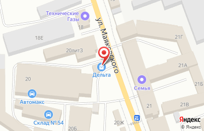 Магазин велосипедов Дельта на улице Маяковского на карте