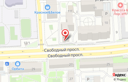Продуктовый магазин в Красноярске на карте