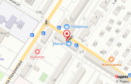 Супермаркет Магнит в Астрахани на карте