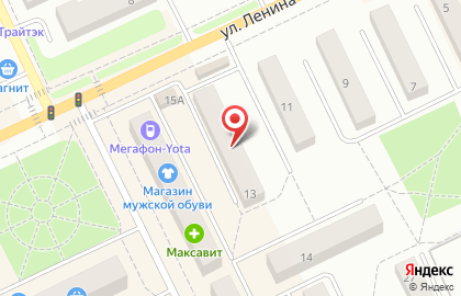 Супермаркет Красное & Белое на улице Ленина на карте