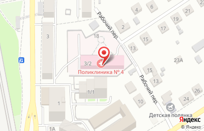 Поликлиника №4 в Томске на карте