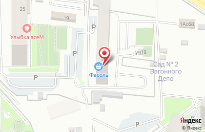 Продовольственный магазин Фасоль на Лесопарковой улице на карте