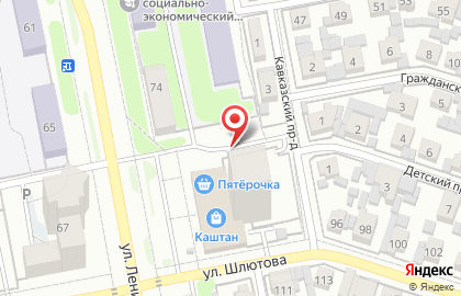 Продуктовый магазин на ул. Ленина, 74а на карте