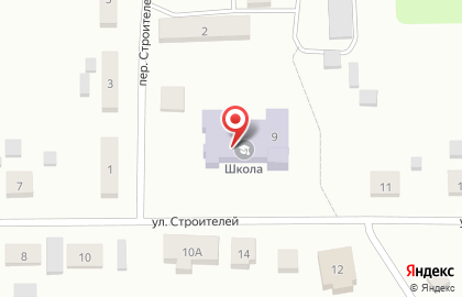 Молодежный центр в переулке Строителей на карте