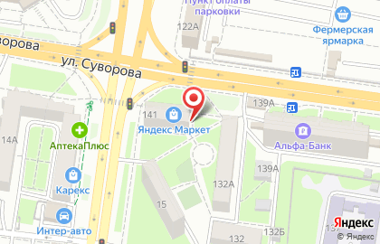 Магазин Цветкофф на улице Суворова на карте