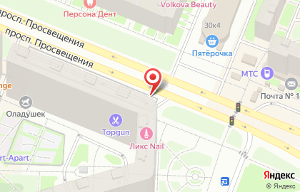 Перехватывающая автостоянка Городской центр управления парковками Санкт-Петербурга на метро Проспект Просвещения на карте