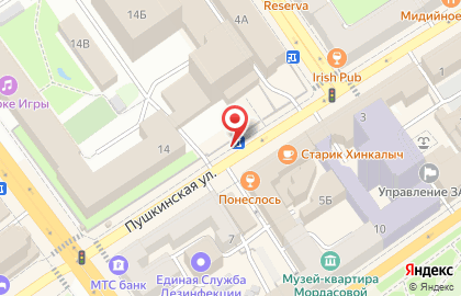Киоск быстрого питания Русский аппетит на Пушкинской улице, 4А на карте