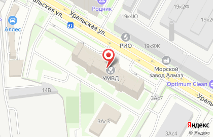 Управление МВД России по Василеостровскому району в Василеостровском районе на карте
