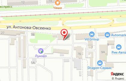 Мастерская по изготовлению ключей КлючноФФ на улице Антонова-Овсеенко на карте