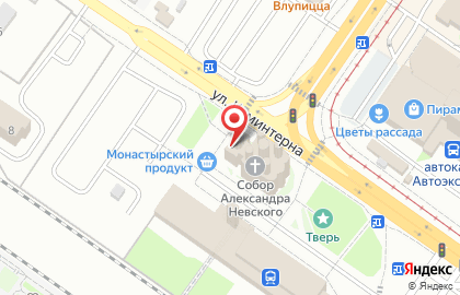Храм святого Александра Невского на улице Коминтерна на карте