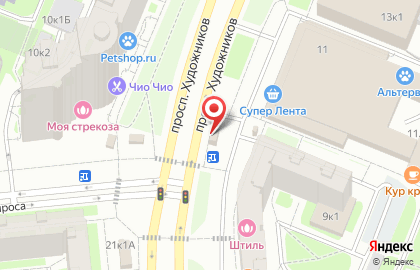 Магазин овощей и фруктов на проспекте Художников, 11а на карте