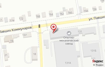 Магазин Мир аккумуляторов на улице Павших Коммунаров на карте