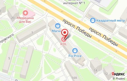 Магазин Деревенское мясо на проспекте Победы на карте