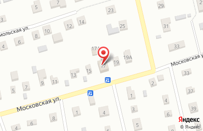 Продуктовый магазин на Московской улице на карте
