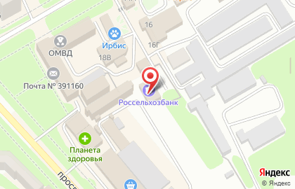 Россельхозбанк в Рязани на карте
