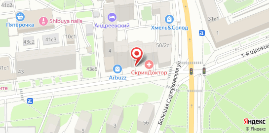 Стоматология Faceline на Серпуховской на карте
