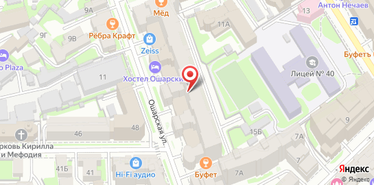 Студия ногтевого сервиса Золотая пилка на Ошарской улице на карте