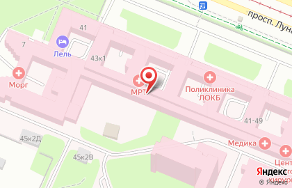 Областная консультативная поликлиника Ленинградская областная клиническая больница на проспекте Луначарского на карте
