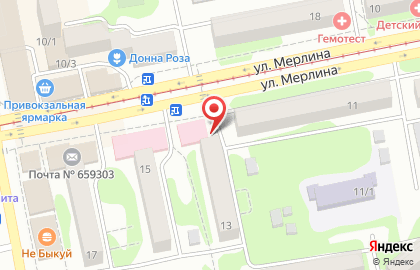 Магазин кондитерских и хлебобулочных изделий Горячий хлебушек на улице Петра Мерлина на карте