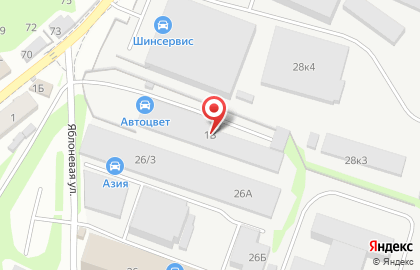 Автосервис Ангел-сервис на Яблоневой улице на карте
