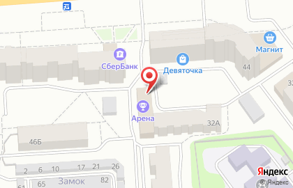Батутный центр Арена на улице Строителей на карте