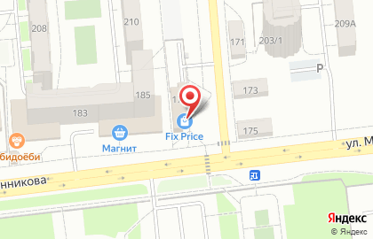 Универсам фиксированных цен Fix Price в Октябрьском районе на карте