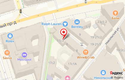 Бутик одежды Tom Ford в Третьяковском проезде на карте