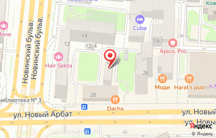 Архитектурная мастерская Тотана Кузембаева на Новинском бульваре на карте