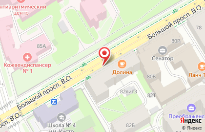 Подростково-молодежный клуб Радуга в Василеостровском районе на карте