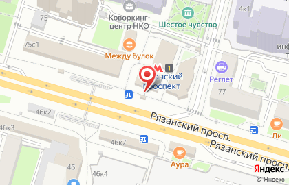Терминал МТС-Банк на Рязанском проспекте, 75 к 2 на карте