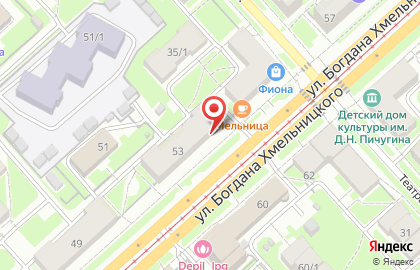 Мебельный магазин Фаворит на улице Богдана Хмельницкого на карте