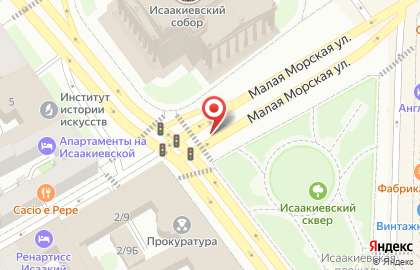 Владимир Михайлов на Исаакиевской площади на карте