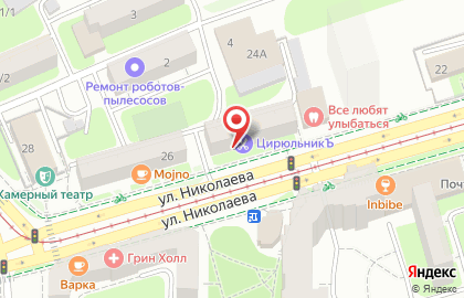 Салон красоты ЦирюльникЪ на улице Николаева на карте