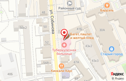 Туберкулезная больница в Кировском районе на карте