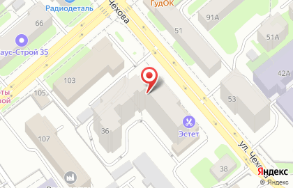 Клининговая компания Золушка на улице Чехова на карте