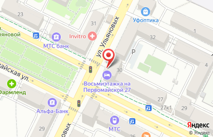 Киоск по продаже печатной продукции Уфа-печать на Первомайской улице, 27 киоск на карте