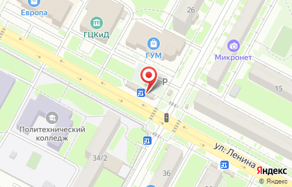 Г. Бердск Киоск по продаже фруктов и овощей на улице Ленина на карте